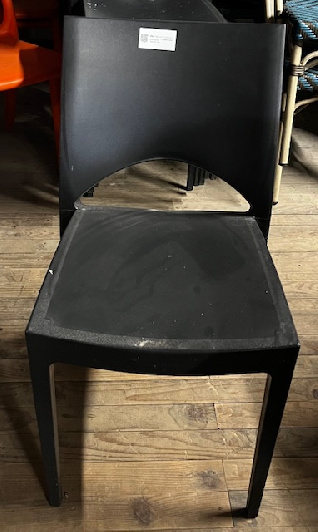 Matériel occasion Chaises noires en PVC