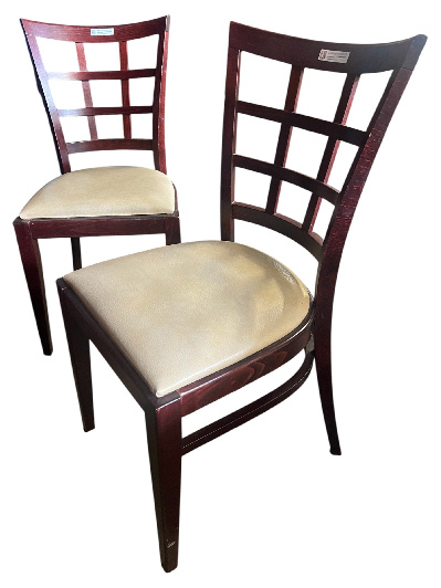 Matériel occasion Chaises bois assise cuir